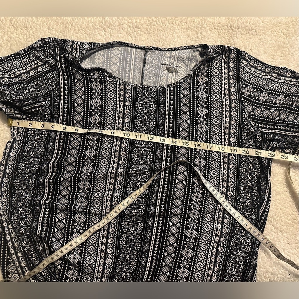 Bobbie Brooks Women’s Black and White Pattern Dress Size 1X - Picture 8 of 10